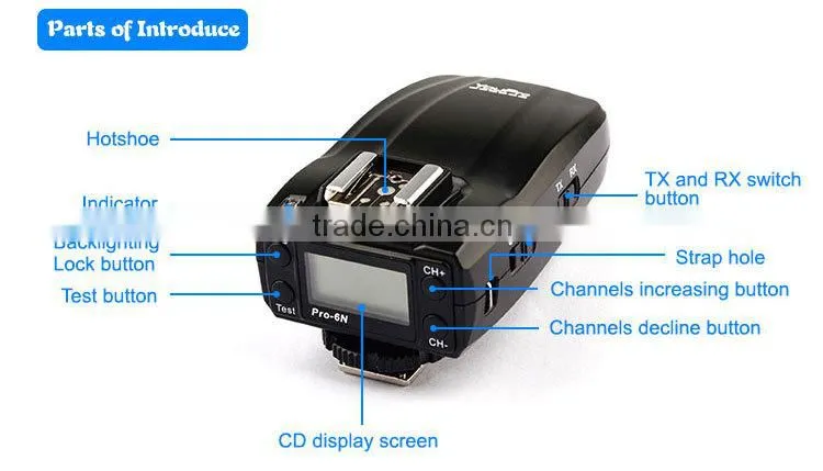Pro-6N Wireless I-TTL Flash Trigger For Nikon