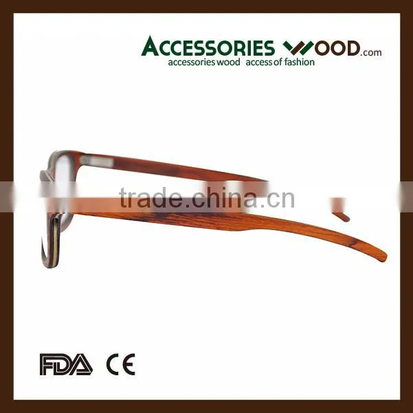 Layered wood optical glasses with polarized lens for reading about all ages