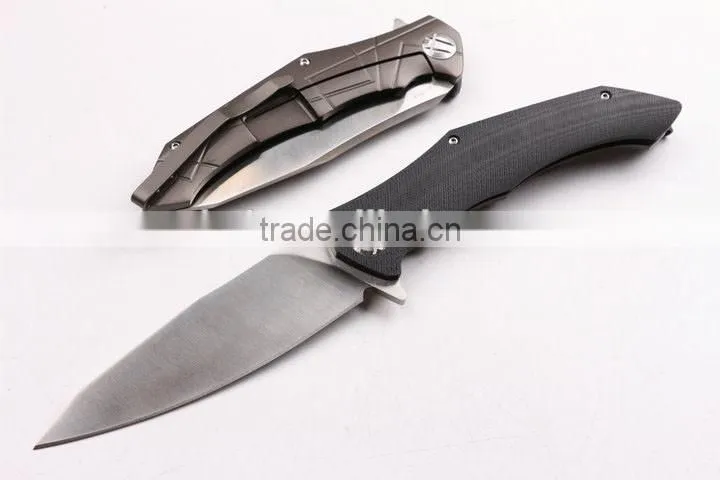 OEM outdoor G10 handle pocket knife with sanding surface