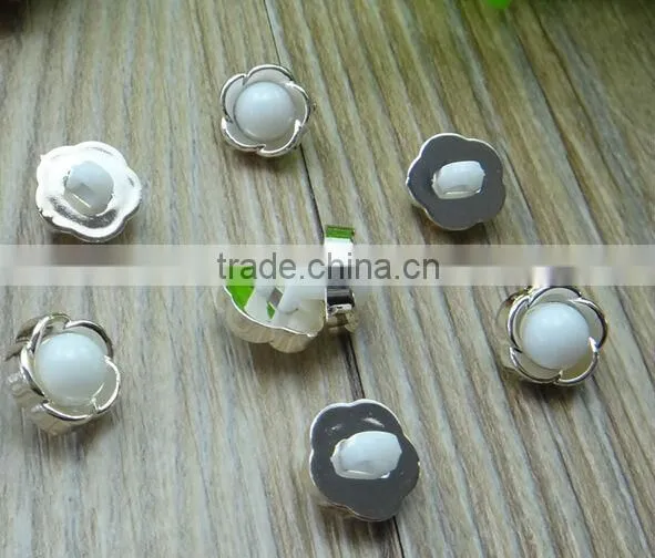 factory sell custom pearl rhinestone button
