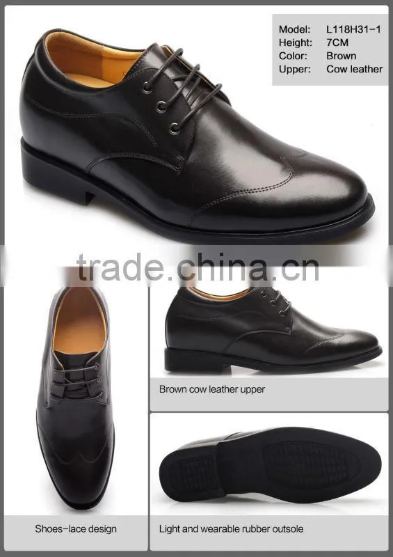 gentle man wedding shoes/leather elevator shoes men 2013