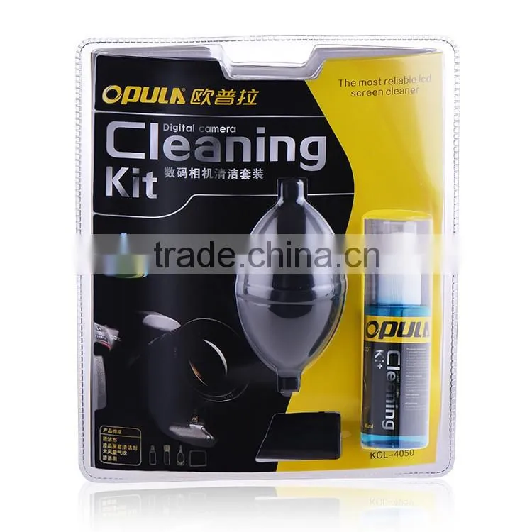 factory price 4 in 1 opula digital camera super cleaning kit with spray cleaner ,cleaning cloth,brush,air blower with MSDS