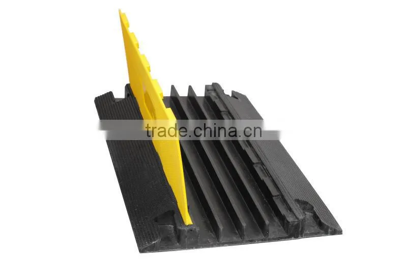4 channel flexible office rubber cable protector