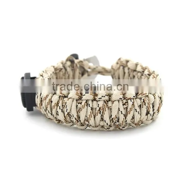 The friendly Swede reflective paracord bracelet with fire starter and knife compass