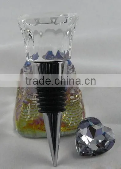 3d crystal wine stopper