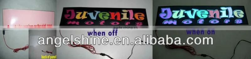 cuttable el light panel A4 size white on/pink off