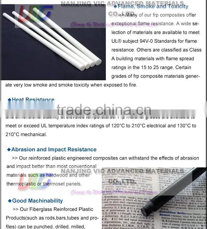FRP Pole,High Strength Solid Fiberglass Rod,Flexible,UV Resistant,China Supplier