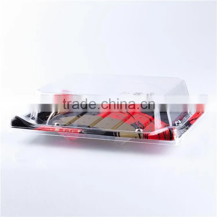 SM1-1205RD custom disposable plastic food packaging containers with OPS cover