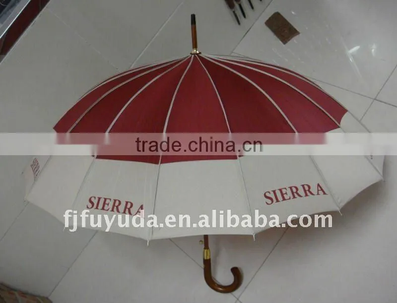 16k durable strong straight wooden umbrella