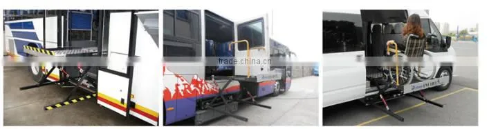 EWR electric aluminum wheelchair ramp for low floor city BRT bus with 350kg loading