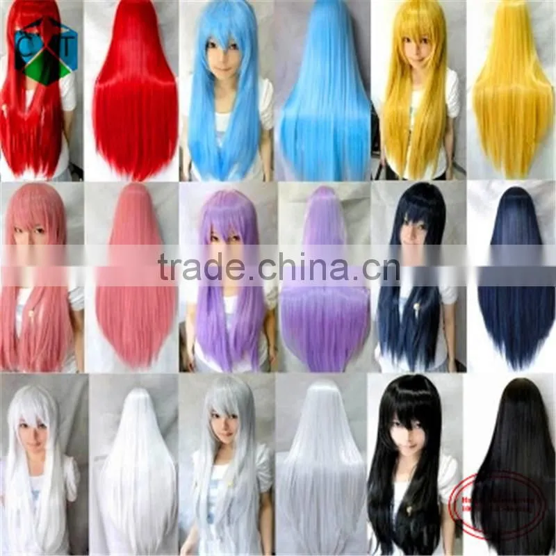 Synthetic Cosplay Wigs Sexy Synthetic Wigs Crazy Color Wigs Fluorescent Color Party Wigs