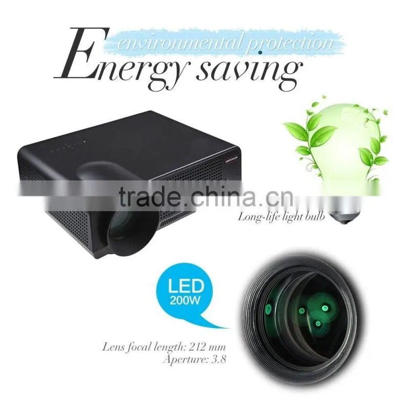 China Manufacturer Cheap 2800 Lumens Projector Support Native 1280*800,1080P with HDMI/USB/AV/VGA