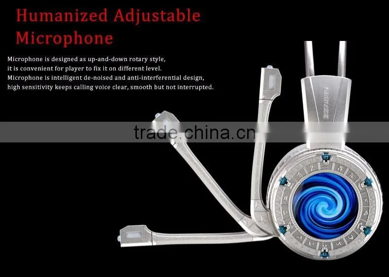 BENWIS H200 gaming headset stereo surround sound usb pc computer vibration game headset with microphone voice control led light