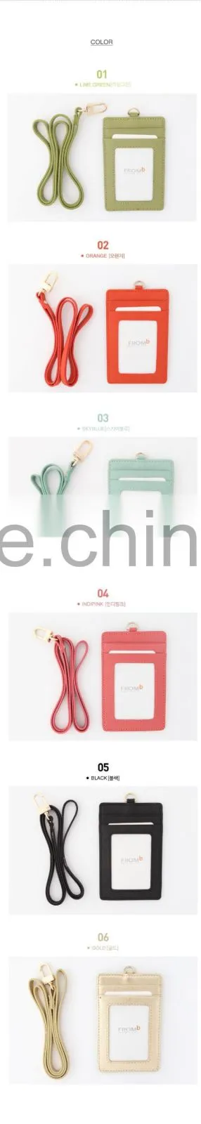 Hot Sale Retractable Reels ID Badge Holder With Leather Wallet