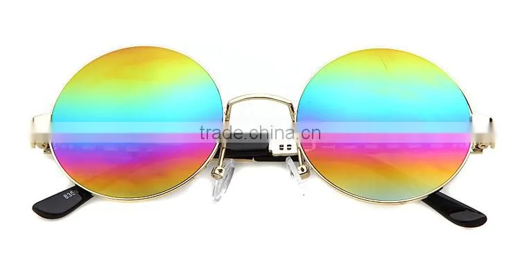 YWGX FDA CE UV400 Certification Restoring Ancient Ways round frame and lens sunglasses
