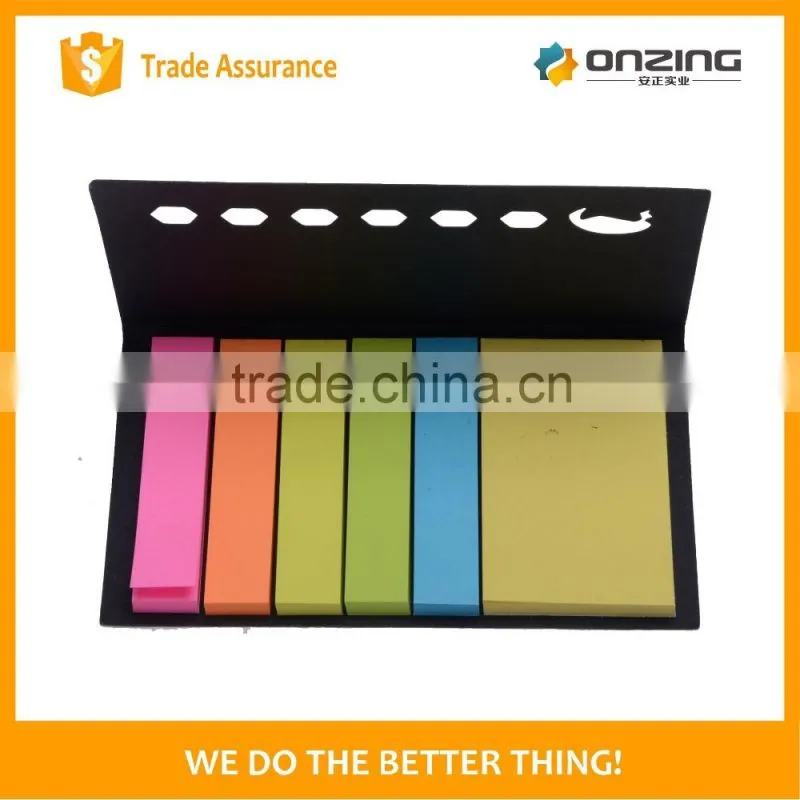 New style black card cover neon sticky notes memo notepad