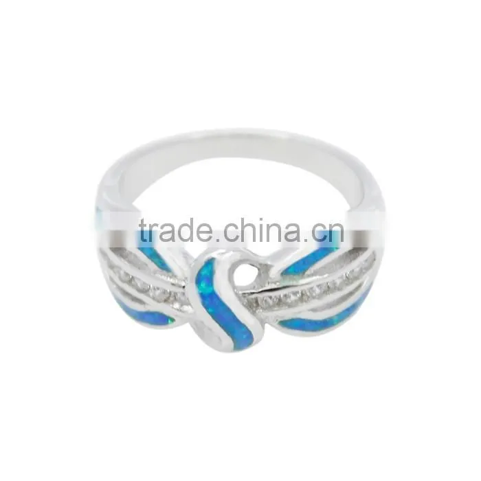 fashion girl`s ring silver opal ring