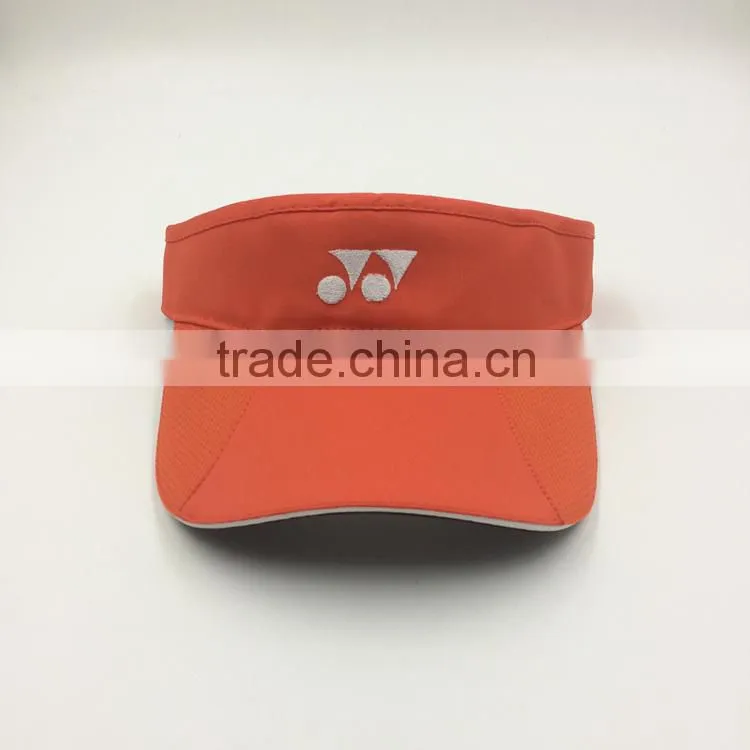 custom design fashion 100% polyester red sun visor for women