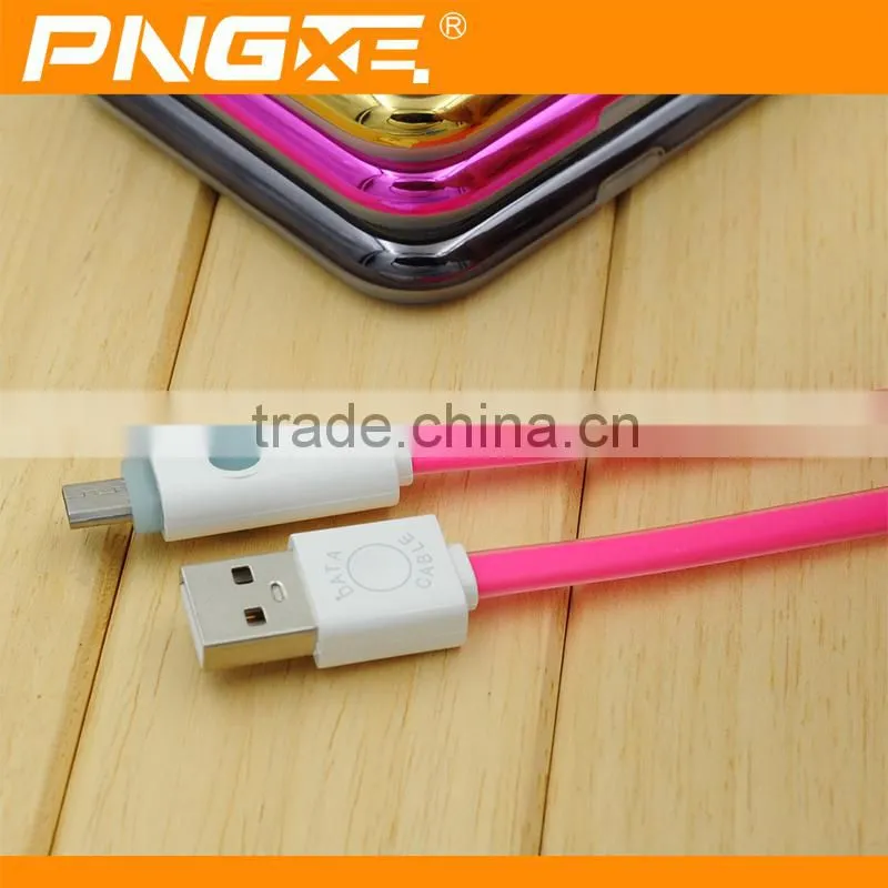 wholesale China factory mircro usb cable with free sample for samsung smart phone and for iphone5 led cable accessory for cell