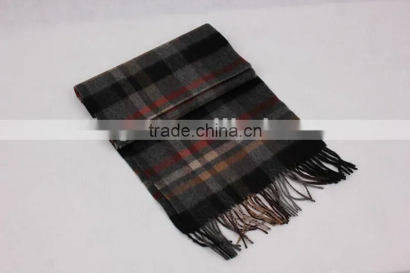 checked Cashmere Scarf scarfs/mufflers