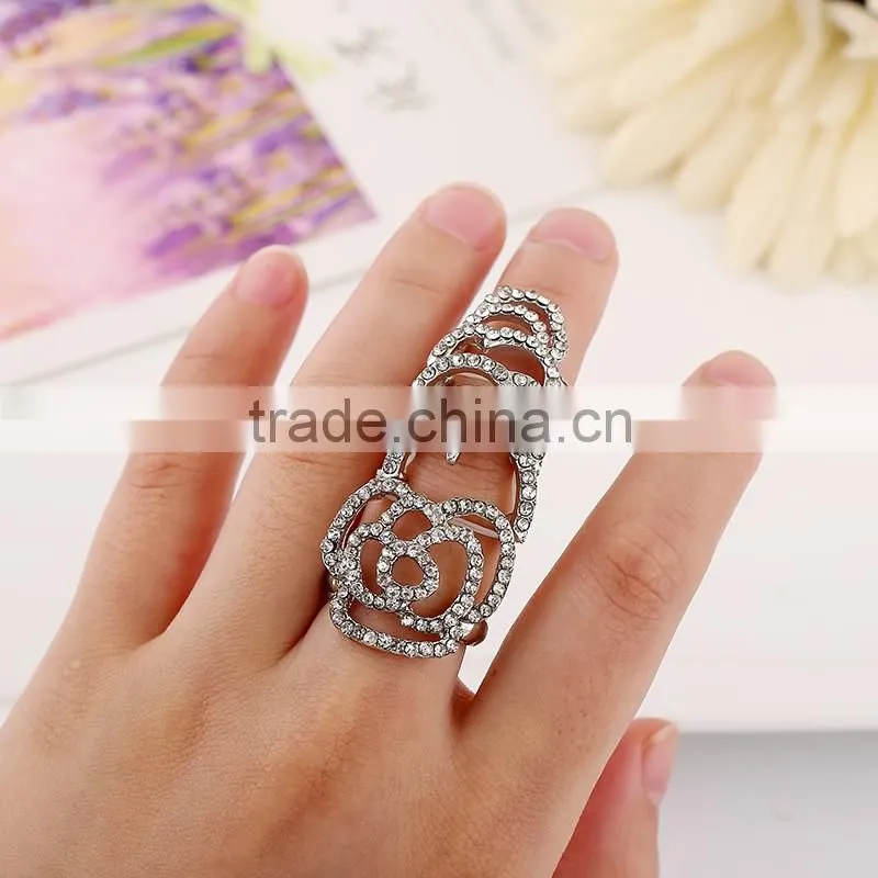 Fashion wholesale jewelry rose elastic force rings