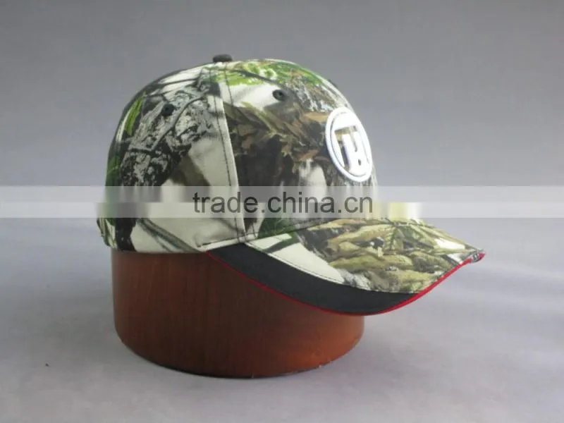 Hi quality 3D embroidery 6-panel Cotton twill LED camo Baseball Cap
