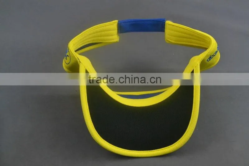 China supplier custom 100% polyster sun visor cap with 3D embroidery