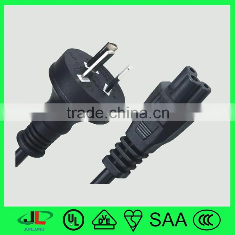 SAA 2 pin plug and extension cord, 2 flat pin plug