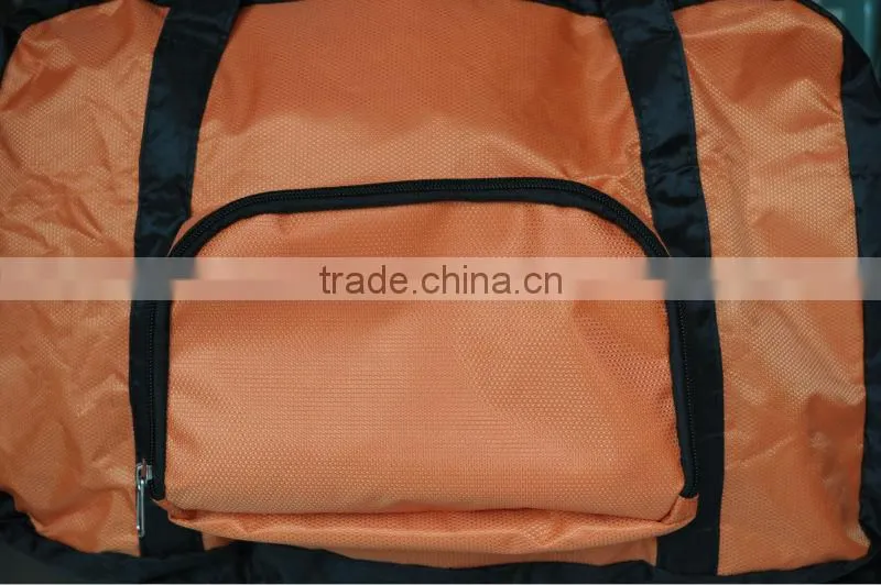 new fashion orange foldable travel bag