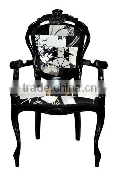 Factory price cheap antique solid wood hotel furniture louis chair wooden chair