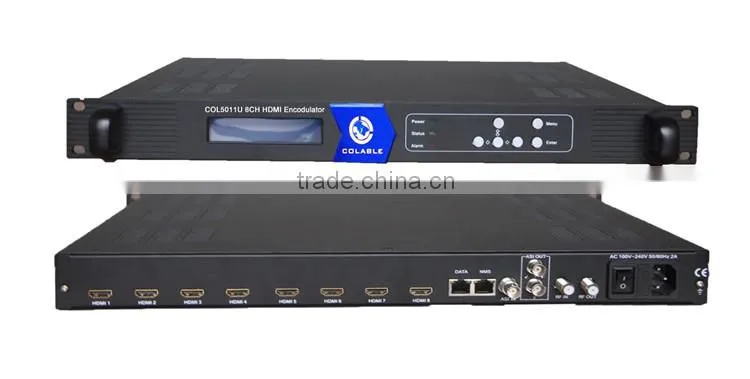 4/8 channel HD MI/ CVBS/ SDI to ISDB-T, ATSC Encoder Modulator
