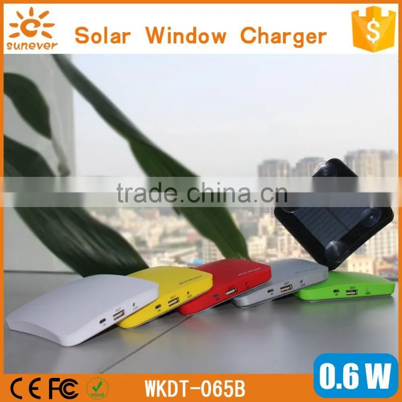 1800mah factory cheap price portable solar window charger/solar charger window/solar power bank