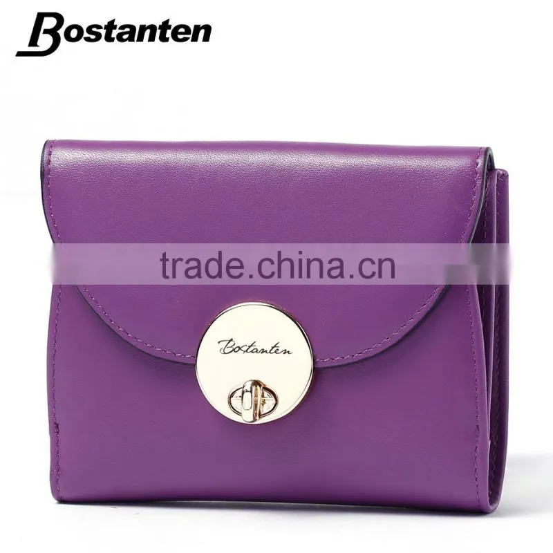 Custom Logo Leather Wallets Women Purse with Card Holder Slot