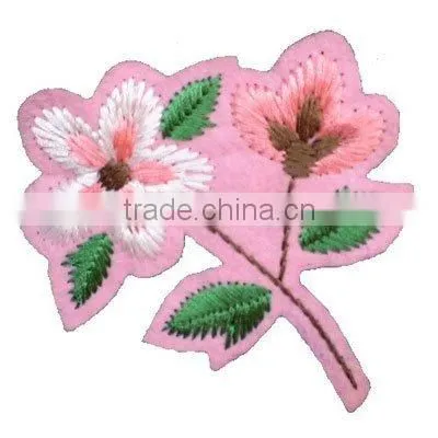 Sew on felt embroidery flower badges