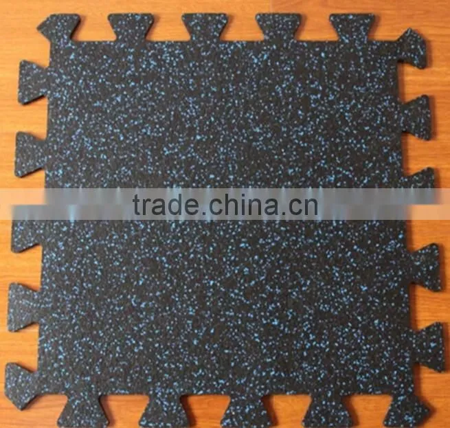 Fitness Equipment Heavy Duty Interlocking Rubber Flooring