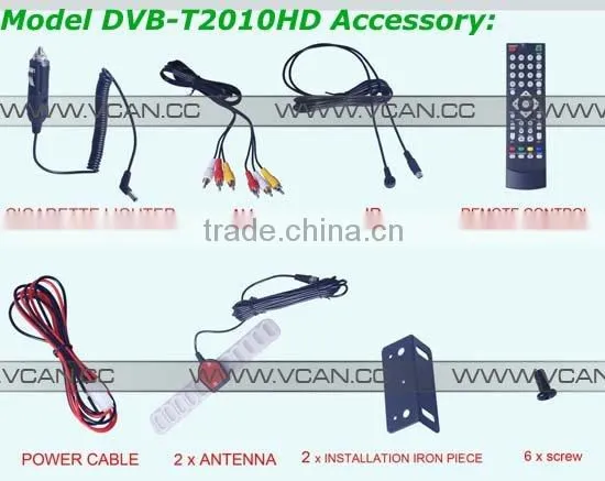 DVB-T2010HD Car DVB-T TV tuner MPEG4 2 antenna PVR USB high speed