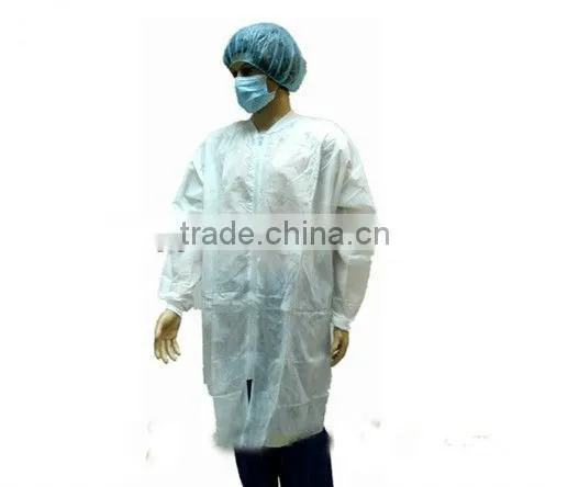 white PP dental disposable gown