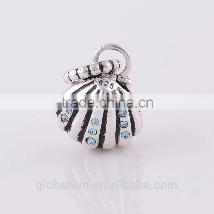 Wholesale European DIY Charms Sparkling Pendant Shell Charms