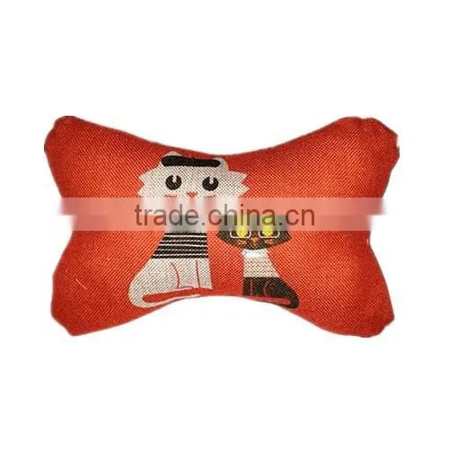 Nature Linen material Custom Printed Memory Foam Car Lumbar Seat Cushion & Car Neck Pillow