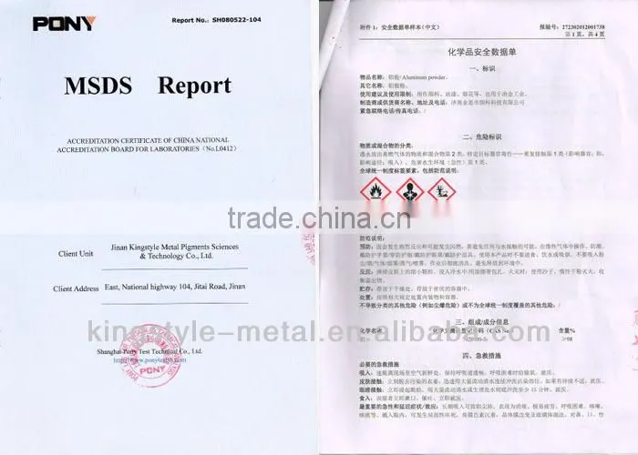 Super high flash aluminum paste for car