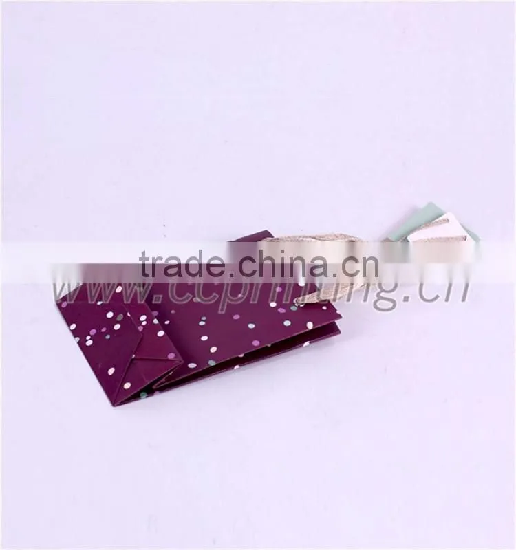 New fancy custom logo printed shopping bag gift paper bag with handle