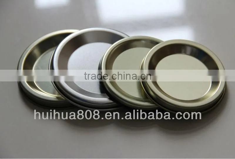 Metal stretch lids with logo embossed