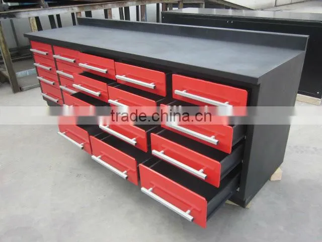 metal single slide rail W2850mm*D800mm*H950mm without backwall work bench