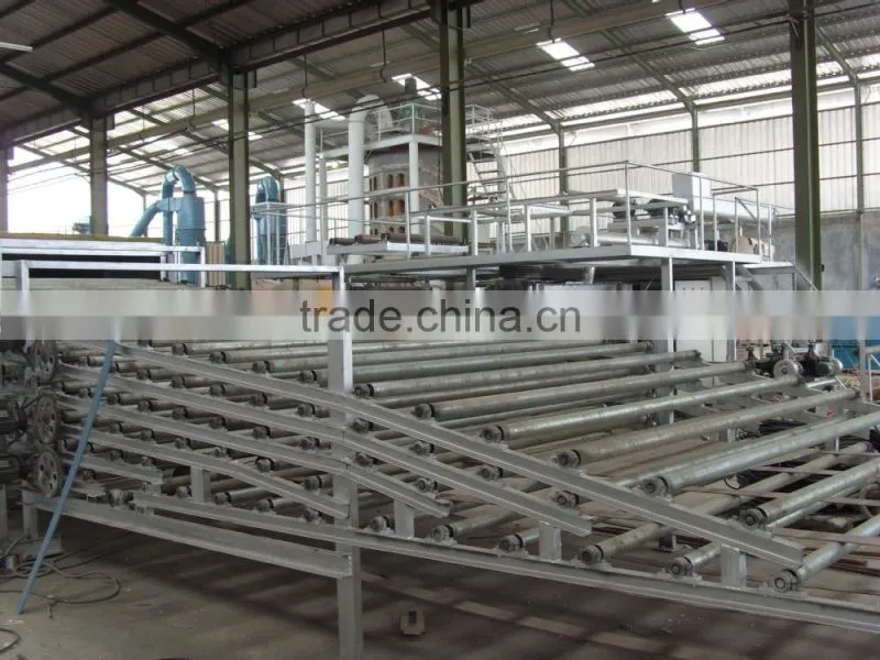 PLC controlling gypsum board production equipment