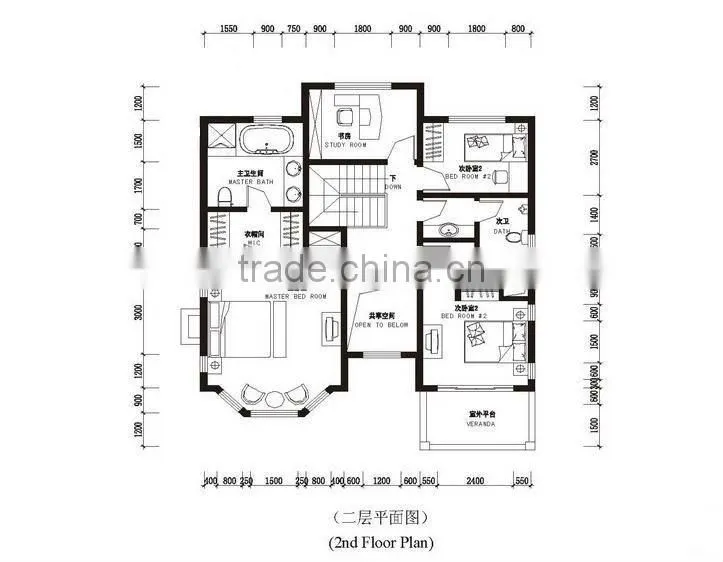 modern design light steel structure villas