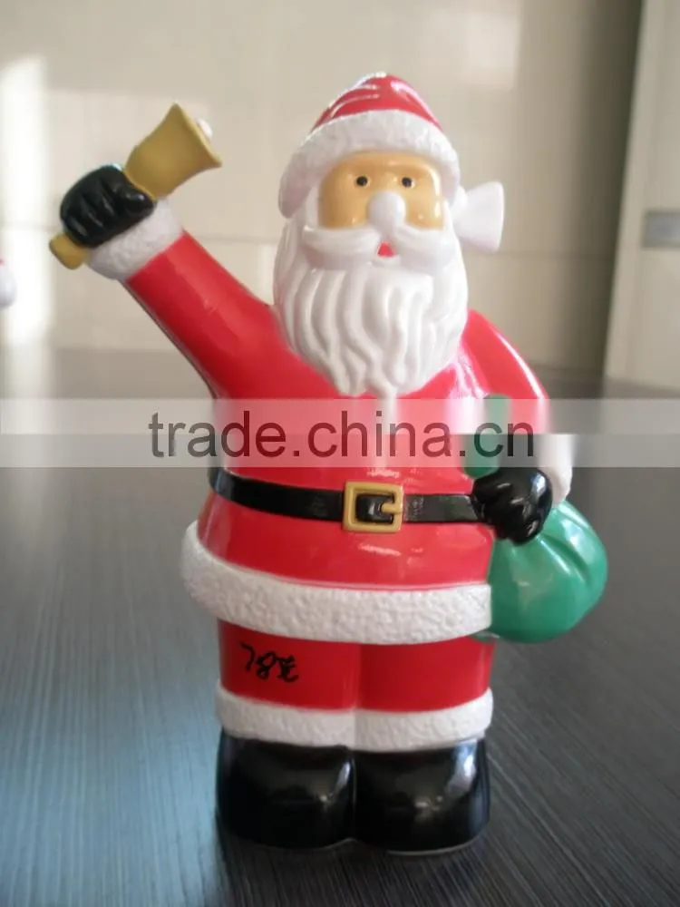 OEM Blow Molding Plastic Toy 3D Cartoon novelty toy,Santa Claus, Christmas Snowman