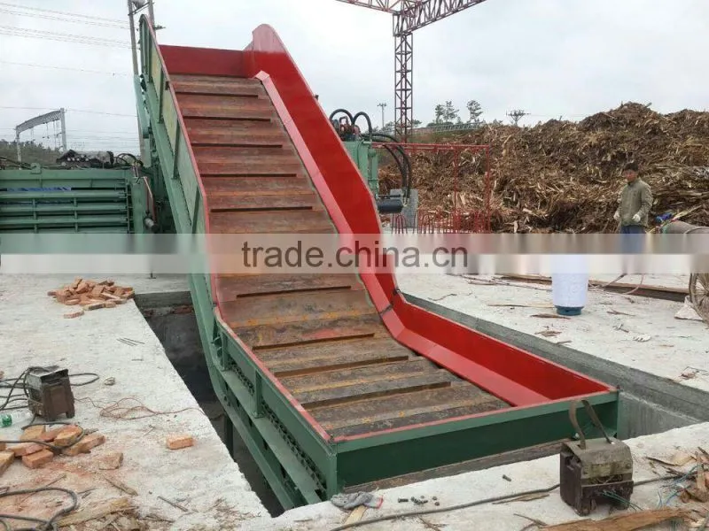 Hydraulic full-automatic horizontal baler machine for Eucalyptus leather,cardboard baling press machine YW2-150T