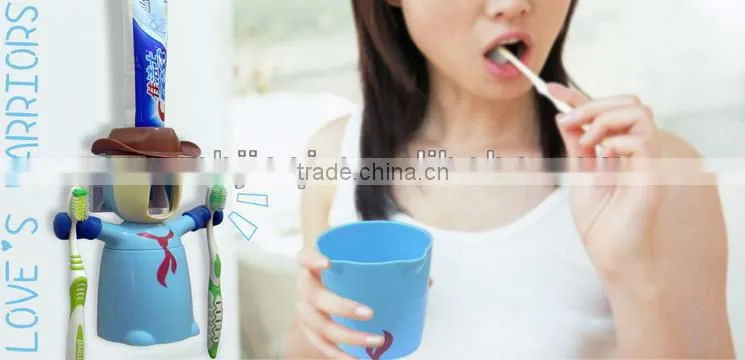 Love warriors wash set automatic toothpaste + dust Tumbler + couple toothbrush holder