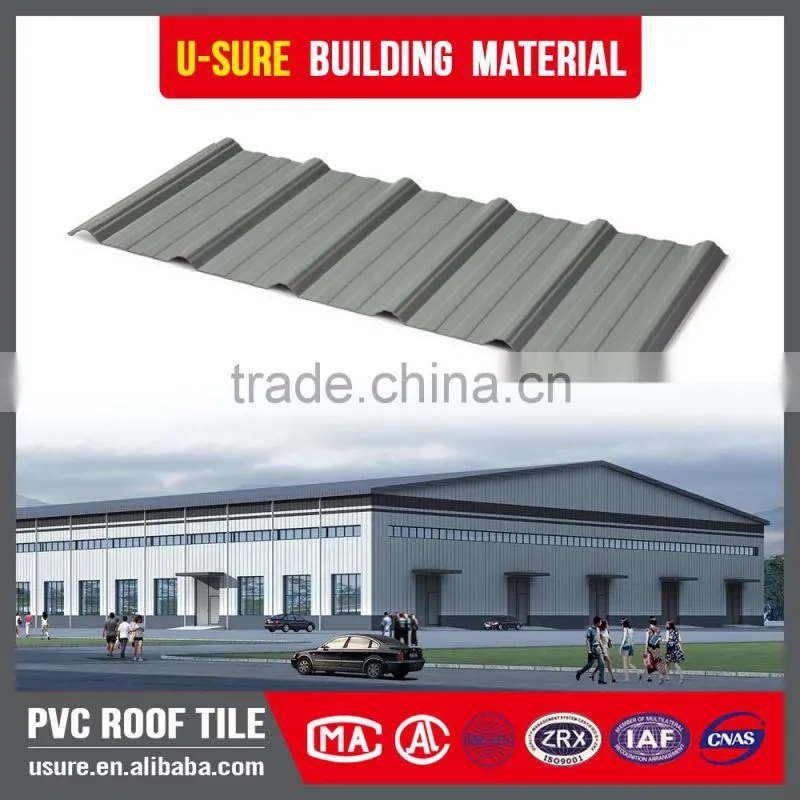 High quality anti corrosion colorful corrugated plastic pvc roof tile