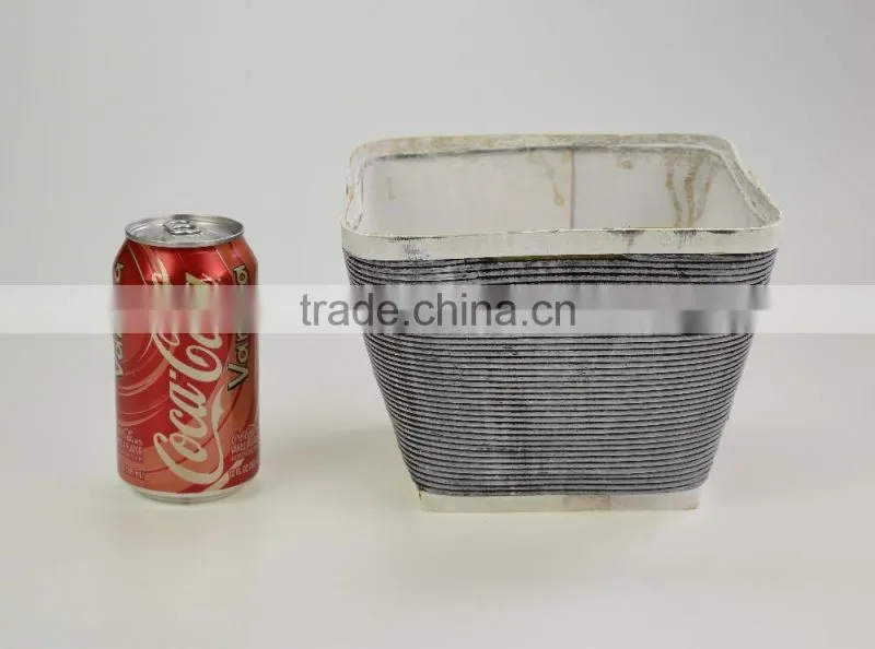 small quantity order cheap 7 inch square design alibaba lightweight wooden flower pot wholesale